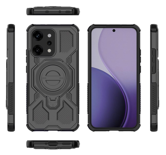Oppo Reno 14 Pro Hoesje MagSafe 360° Standaard Zwart afbeelding 8