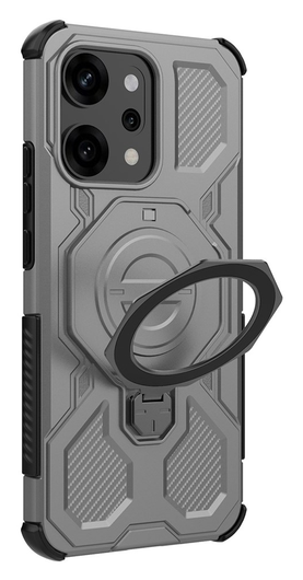 Oppo Reno 14 Pro Hoesje MagSafe 360° Standaard Grijs afbeelding 5