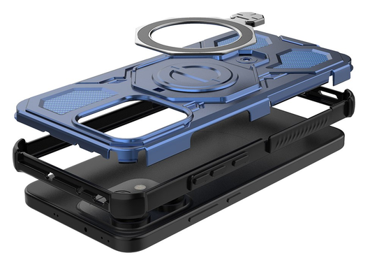 Oppo Reno 14 Pro Hoesje MagSafe 360° Standaard Blauw afbeelding 7