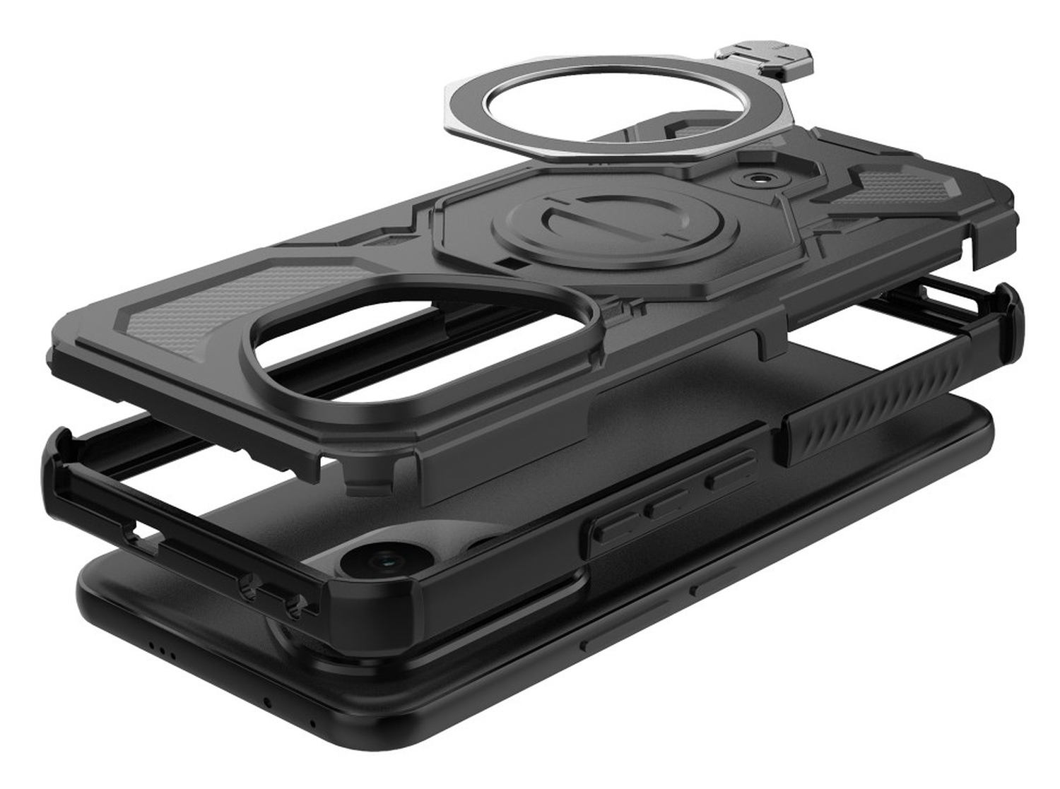 Honor 400 Pro Hoesje MagSafe 360° Standaard Zwart afbeelding 4