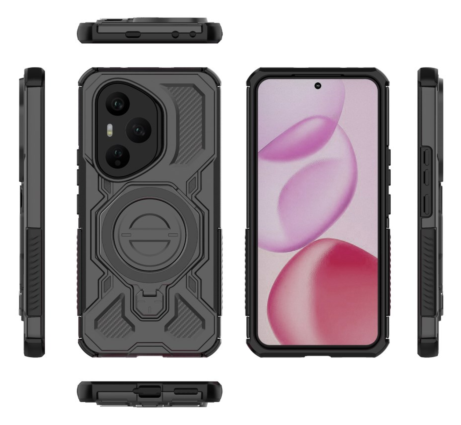 Honor 400 Pro Hoesje MagSafe 360° Standaard Zwart afbeelding 8