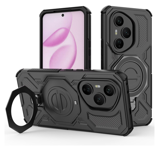 Honor 400 Pro Hoesje MagSafe 360° Standaard Zwart afbeelding 1