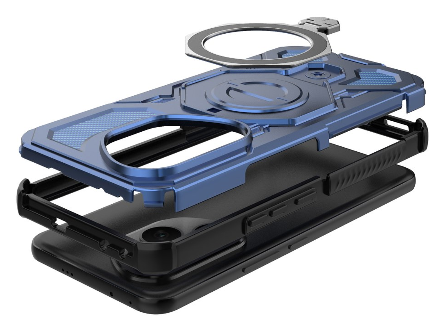 Honor 400 Pro Hoesje MagSafe 360° Standaard Blauw afbeelding 4