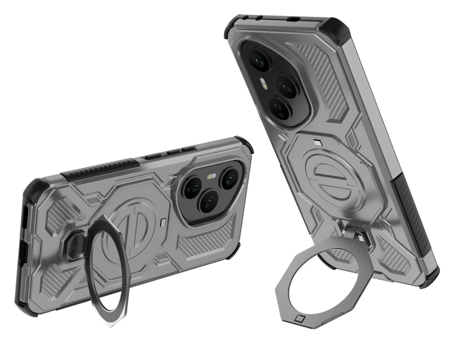 Honor 400 Pro Hoesje MagSafe 360° Standaard Grijs afbeelding 2