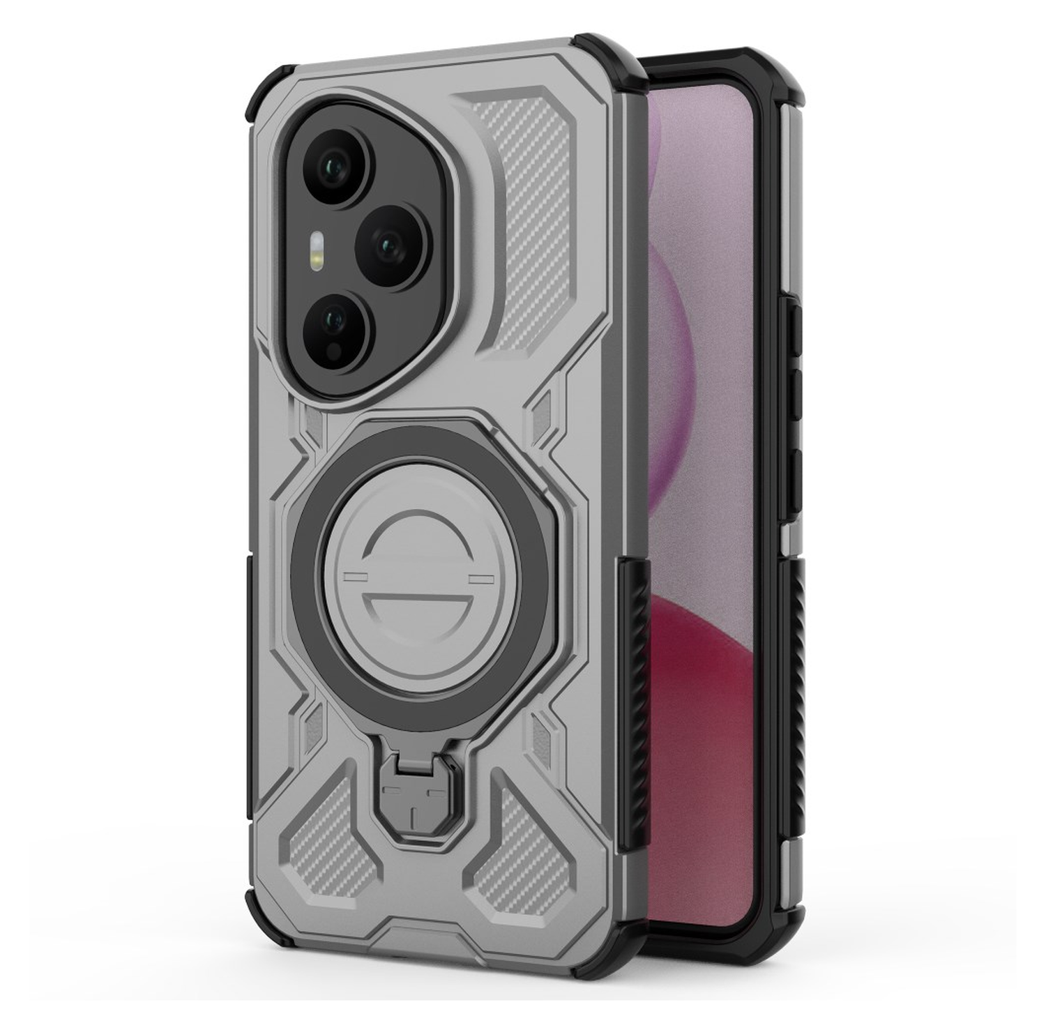 Honor 400 Pro Hoesje MagSafe 360° Standaard Grijs afbeelding 7