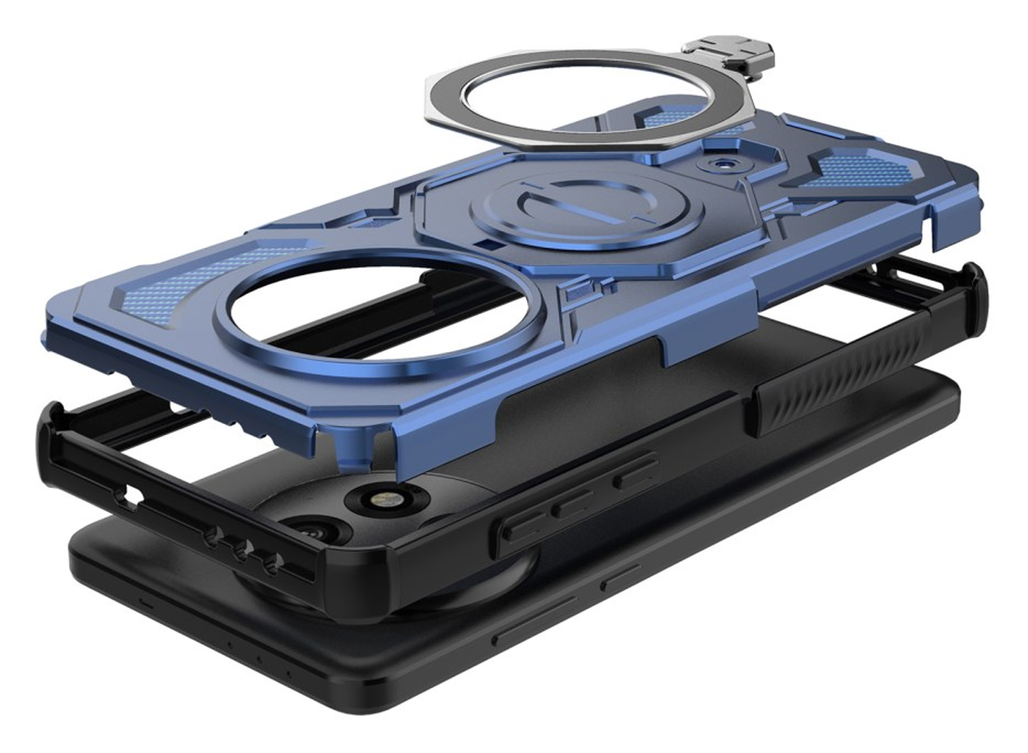 OnePlus 13 Hoesje MagSafe 360° Standaard Blauw afbeelding 4