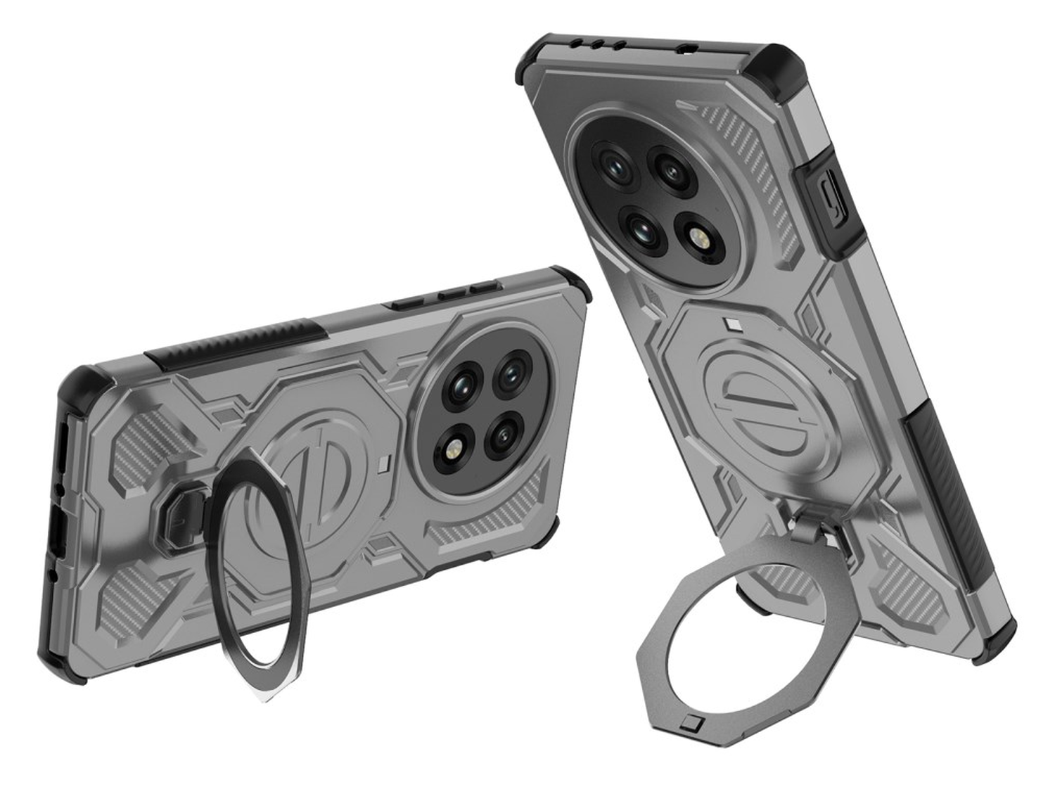 OnePlus 13 Hoesje MagSafe 360° Standaard Grijs afbeelding 2