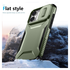 Apple iPhone 16 Hoesje Camera Slider Back Cover Schokbestendig Groen afbeelding 7