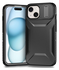 Apple iPhone 15 Hoesje Camera Slider Back Cover Schokbestendig Zwart