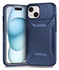 Apple iPhone 15 Hoesje Camera Slider Back Cover Schokbestendig Blauw