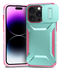 iPhone 14 Pro Hoesje Camera Slider Back Cover Schokbestendig Blauw Roze afbeelding 1