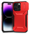 iPhone 14 Pro Max Hoesje Camera Slider Back Cover Schokbestendig Rood