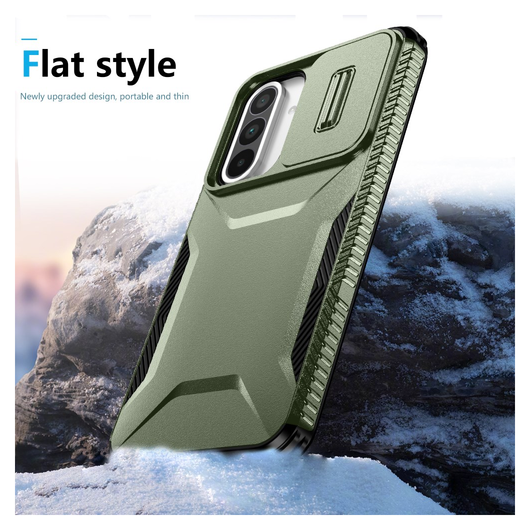 Samsung Galaxy A56 / A36 Hoesje Camera Slider Back Cover Schokbestendig Groen afbeelding 5