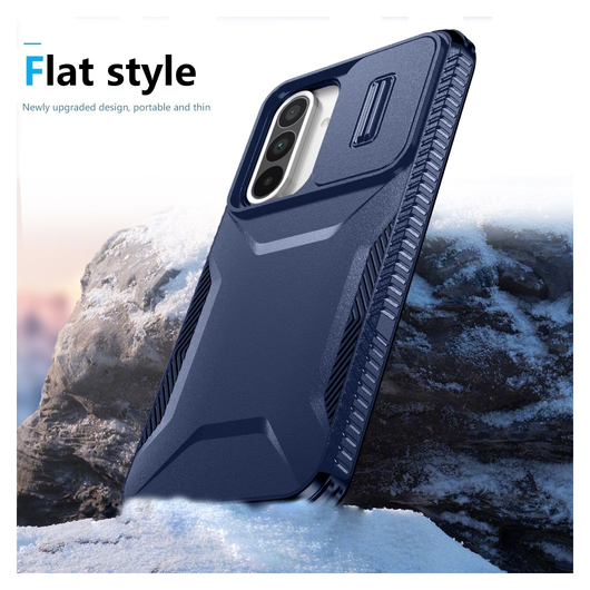 Samsung Galaxy A56 / A36 Hoesje Camera Slider Back Cover Schokbestendig Blauw afbeelding 5