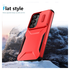 Samsung Galaxy S25 / S24 Hoesje Camera Slider Back Cover Schokbestendig Rood afbeelding 10