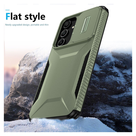 Samsung Galaxy A16 Hoesje Camera Slider Back Cover Schokbestendig Groen afbeelding 8