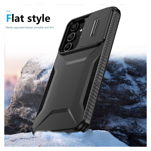 Samsung Galaxy A16 Hoesje Camera Slider Back Cover Schokbestendig Zwart afbeelding 6