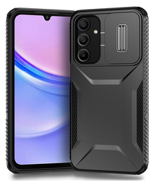 Samsung Galaxy A16 Hoesje Camera Slider Back Cover Schokbestendig Zwart afbeelding