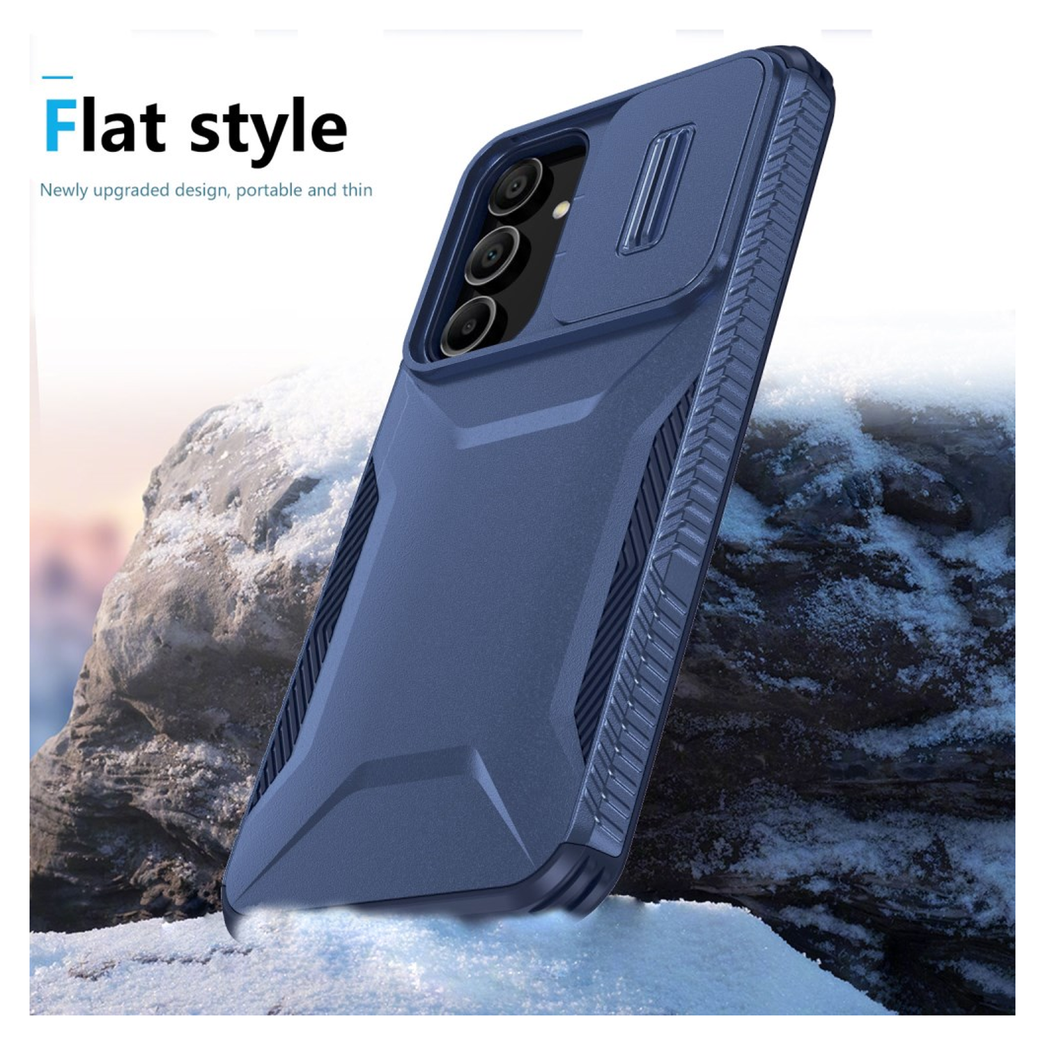 Samsung Galaxy A16 Hoesje Camera Slider Back Cover Schokbestendig Blauw afbeelding 6