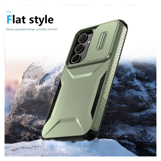 Samsung Galaxy A35 Hoesje Camera Slider Back Cover Schokbestendig Groen afbeelding 5