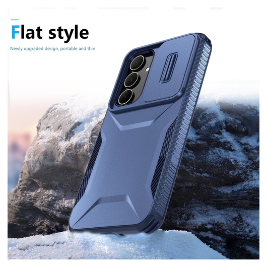 Samsug Galaxy A35 Hoesje Camera Slider Back Cover Schokbestendig Blauw afbeelding 7