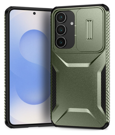 Samsung Galaxy S25 FE Hoesje Camera Slider Back Cover Schokbestendig Groen afbeelding 1