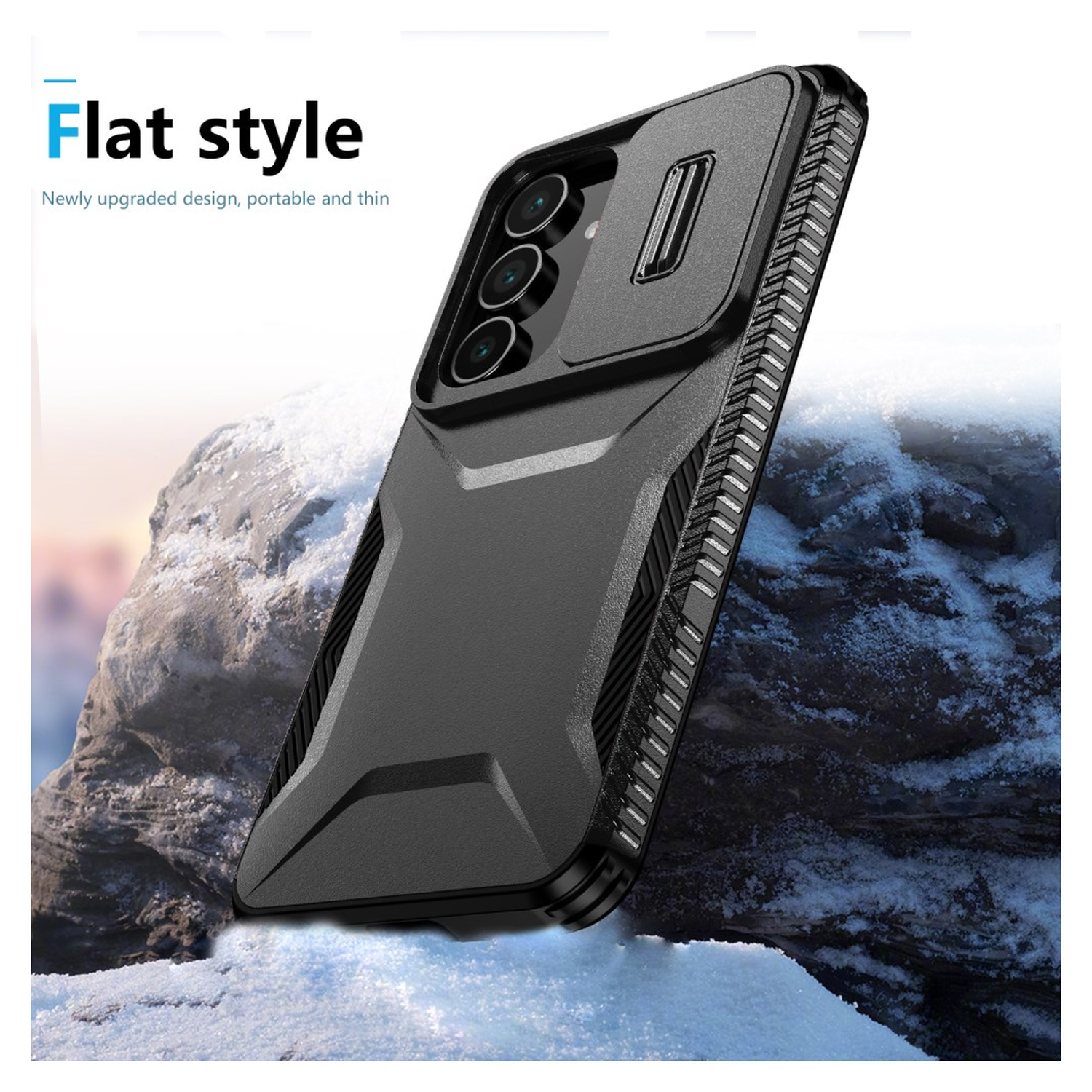 Samsung Galaxy S25 FE Hoesje Camera Slider Back Cover Schokbestendig Zwart afbeelding 8