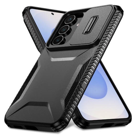 Samsung Galaxy S25 FE Hoesje Camera Slider Back Cover Schokbestendig Zwart afbeelding 1