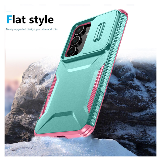 Samsung Galaxy S25 FE Hoesje Camera Slider Back Cover Schokbestendig Blauw afbeelding 8