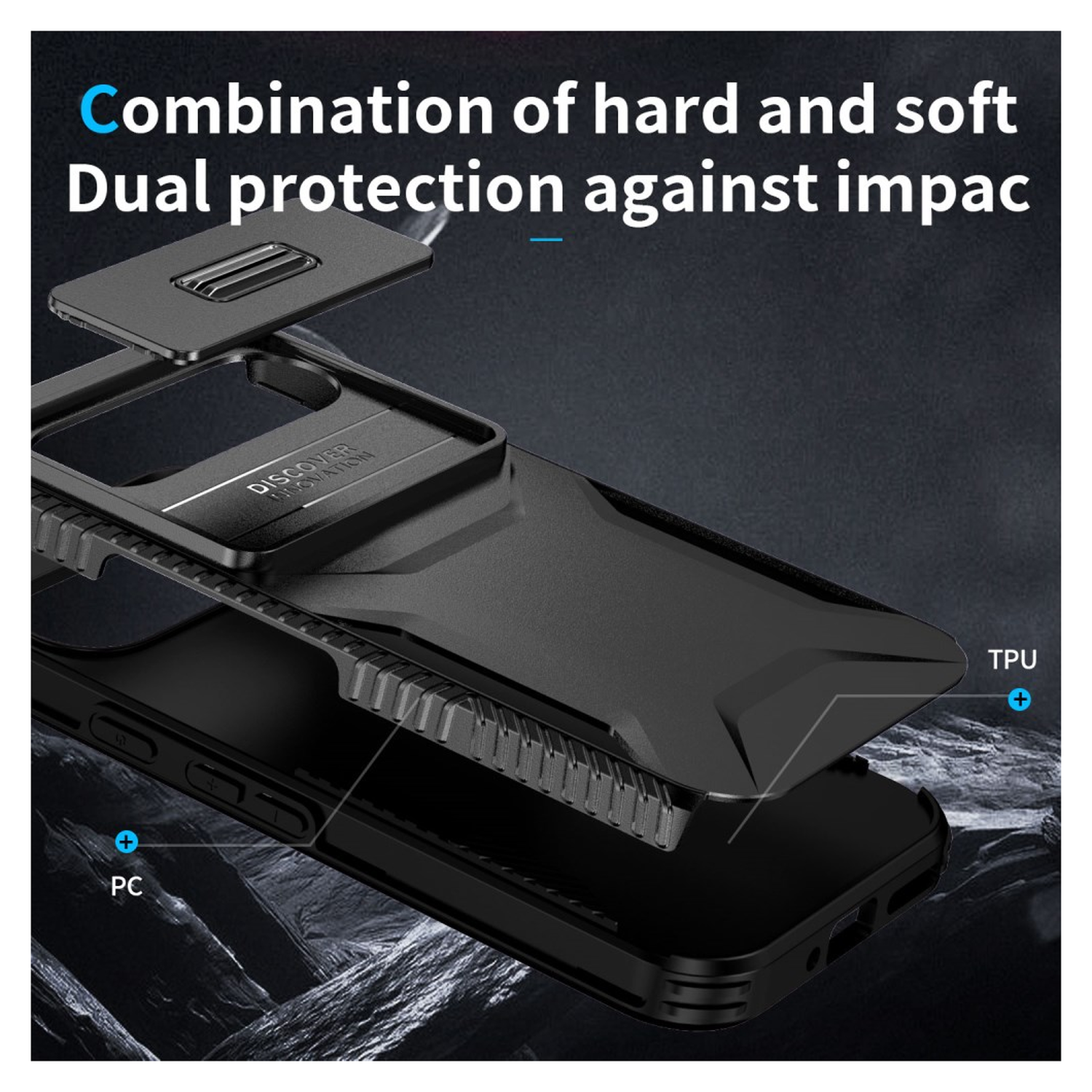 Googl Pixel 10 Pro / 9 Pro Hoesje Camera Slider Back Cover Schokbestendig Zwart afbeelding 10