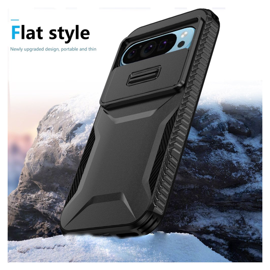 Googl Pixel 10 Pro / 9 Pro Hoesje Camera Slider Back Cover Schokbestendig Zwart afbeelding 8