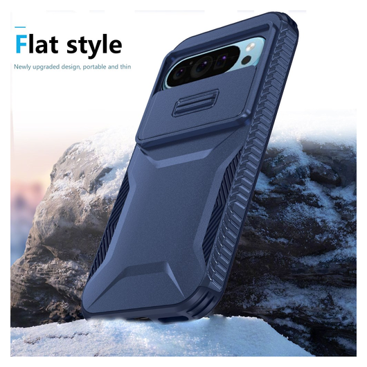 Goolge Pixel 10 Pro / 9 Pro Hoesje Camera Slider Back Cover Schokbestendig Blauw afbeelding 9