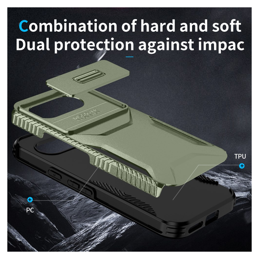 Google Pixel 9a Hoesje Camera Slider Back Cover Schokbestendig Groen afbeelding 9