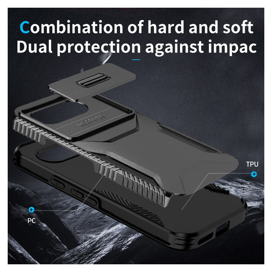 Google Pixel 9a Hoesje Camera Slider Back Cover Schokbestendig Zwart afbeelding 10