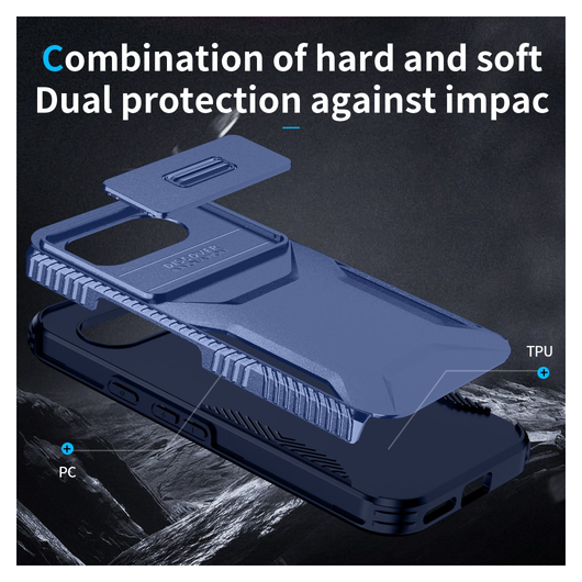 Google Pixel 9a Hoesje Camera Slider Back Cover Schokbestendig Blauw afbeelding 10