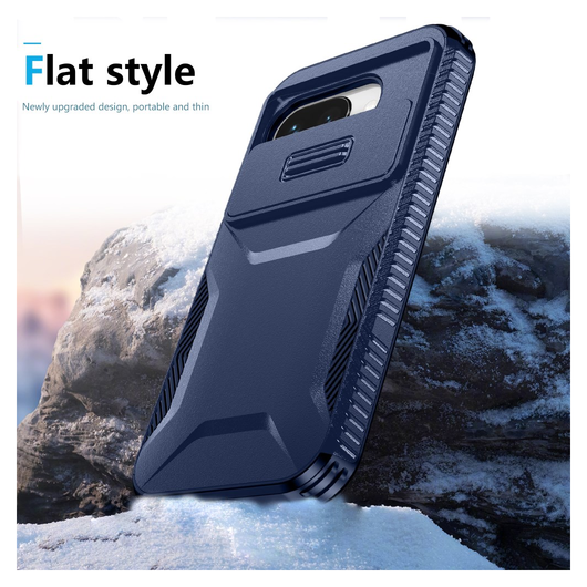 Google Pixel 9a Hoesje Camera Slider Back Cover Schokbestendig Blauw afbeelding 8