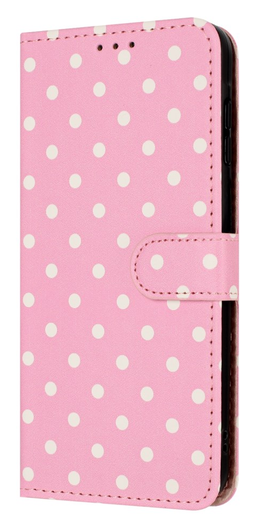 Apple iPhone 16 Hoesje Portemonnee Book Case Polka Dot Roze afbeelding 11