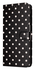 Apple iPhone 16e Hoesje Portemonnee Book Case Polka Dot Zwart afbeelding 2
