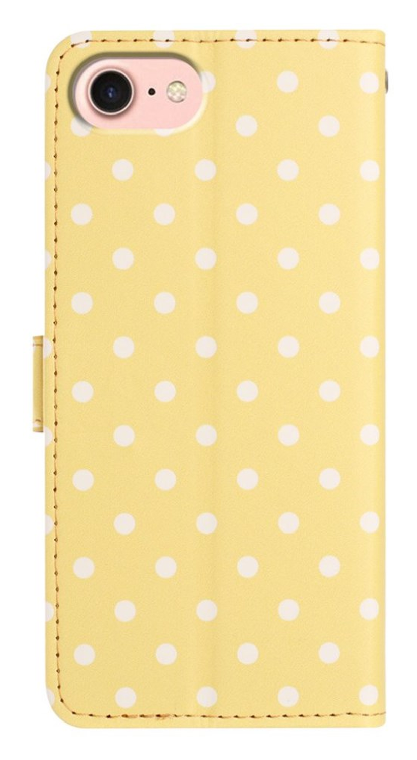 Apple iPhone 16e Hoesje Portemonnee Book Case Polka Dot Geel afbeelding 9