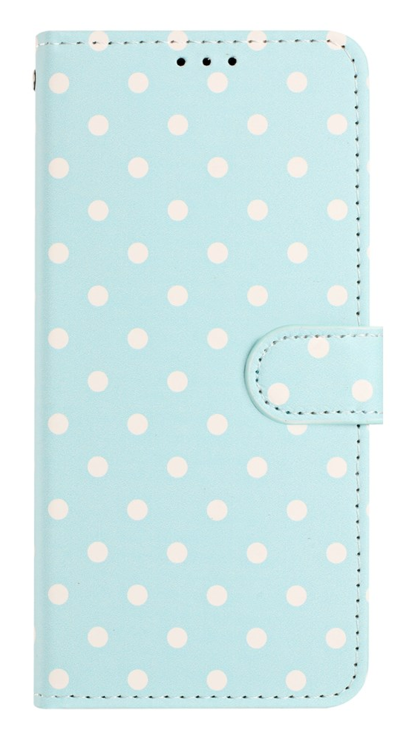 Apple iPhone 16e Hoesje Portemonnee Book Case Polka Dot Blauw afbeelding 11