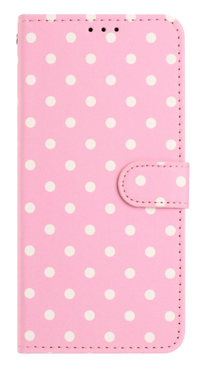 Apple iPhone 16e Hoesje Portemonnee Book Case Polka Dot Roze afbeelding 11
