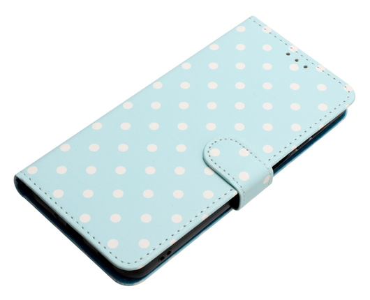 Samsung Galaxy A56 Hoesje Portemonnee Book Case Polka Dot Blauw afbeelding 2