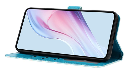 Samsung Galaxy A56 Hoesje Portemonnee Book Case Polka Dot Blauw afbeelding 4