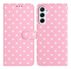 Samsung Galaxy A56 Hoesje Portemonnee Book Case Polka Dot Roze