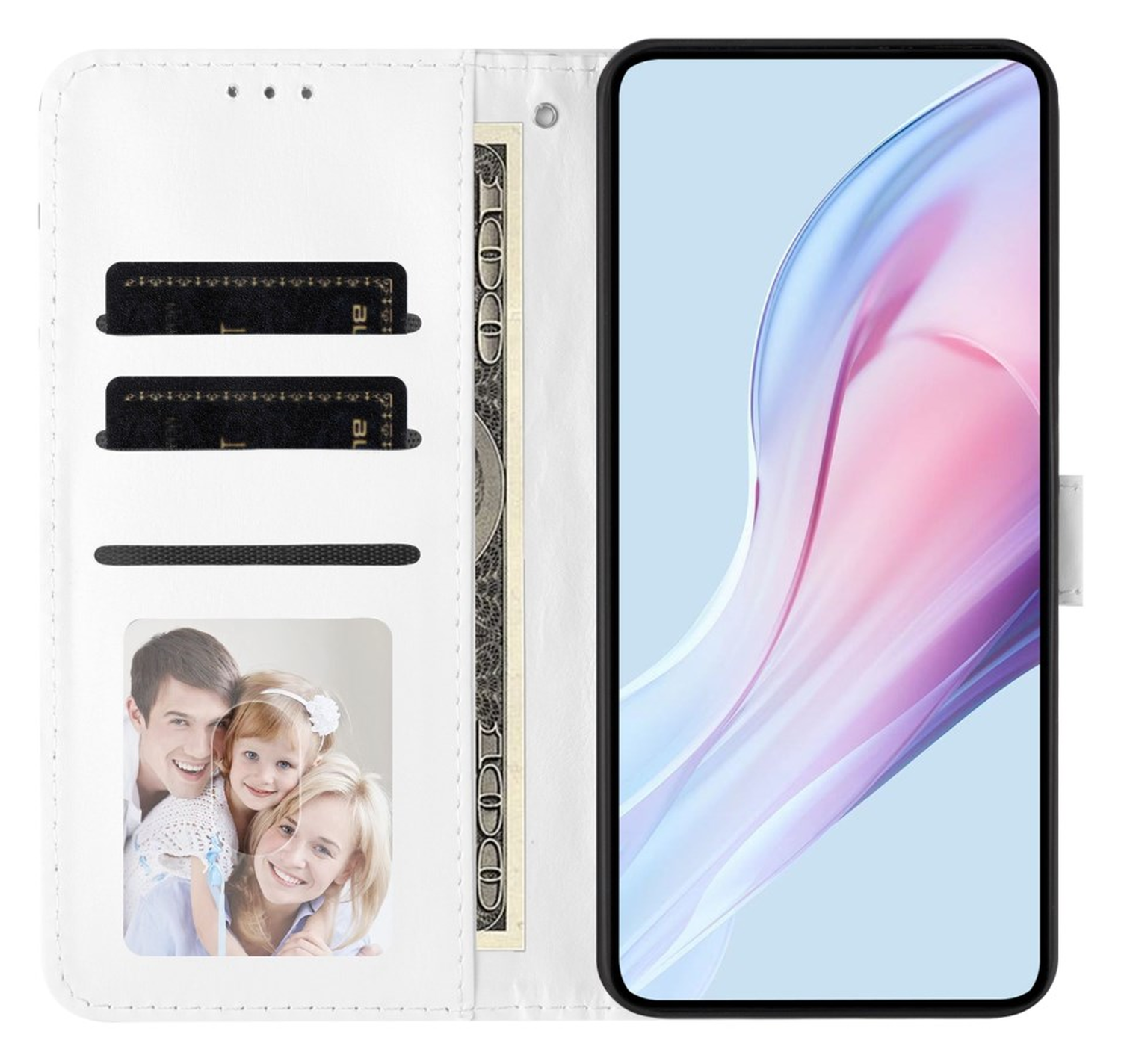 Samsung Galaxy A56 Hoesje Portemonnee Book Case Polka Dot Wit afbeelding 13