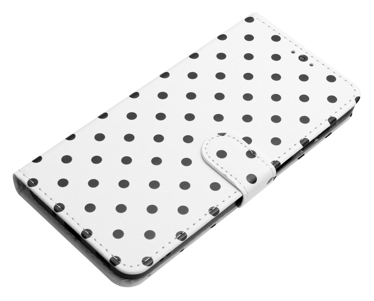 Samsung Galaxy A56 Hoesje Portemonnee Book Case Polka Dot Wit afbeelding 2
