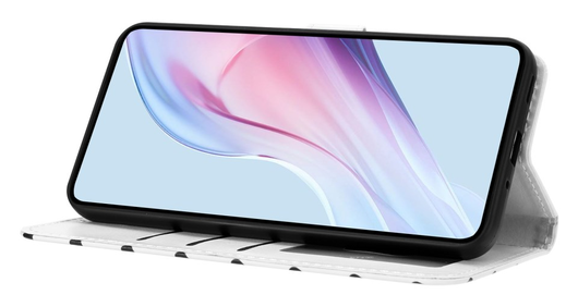 Samsung Galaxy A56 Hoesje Portemonnee Book Case Polka Dot Wit afbeelding 4