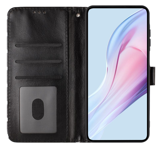 Samsung Galaxy A55 Hoesje Portemonnee Book Case Polka Dot Zwart afbeelding 5