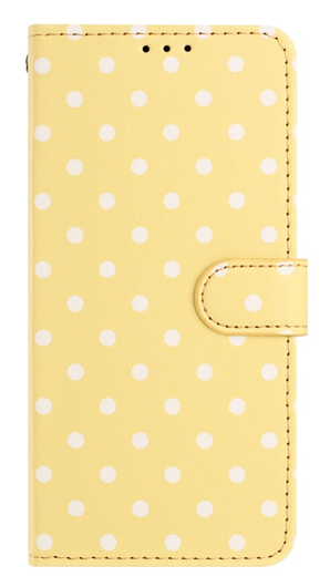 Samsung Galaxy A55 Hoesje Portemonnee Book Case Polka Dot Geel afbeelding 11