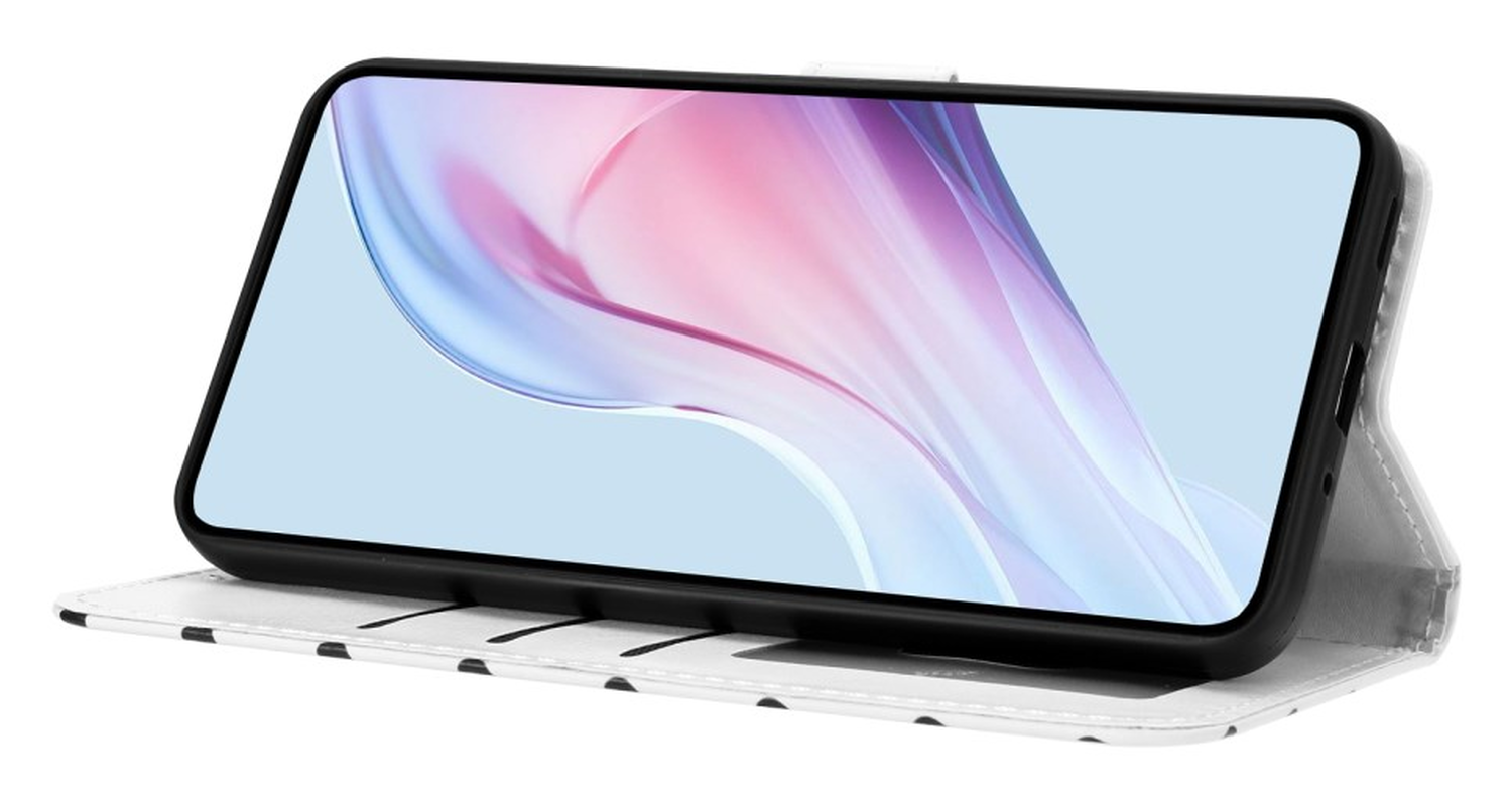 Samsung Galaxy A55 Hoesje Portemonnee Book Case Polka Dot Wit afbeelding 5